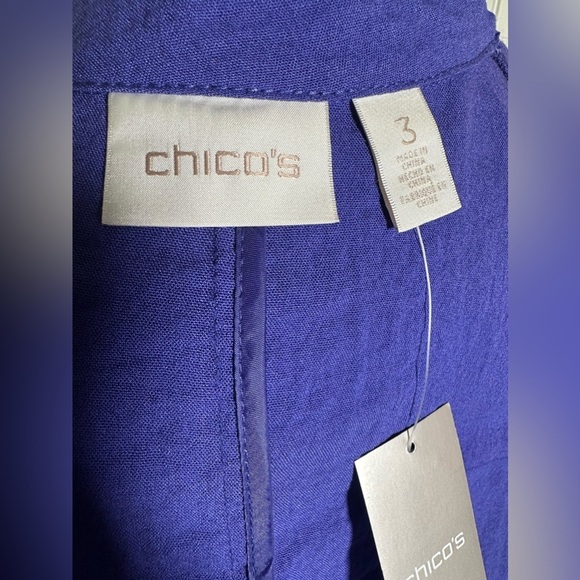 Chico's Women's Blazer, Purple, Open Jacket with side Zipper Pockets Size 3, NWT - Picture 8 of 13